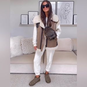 Zara combination fleece vest